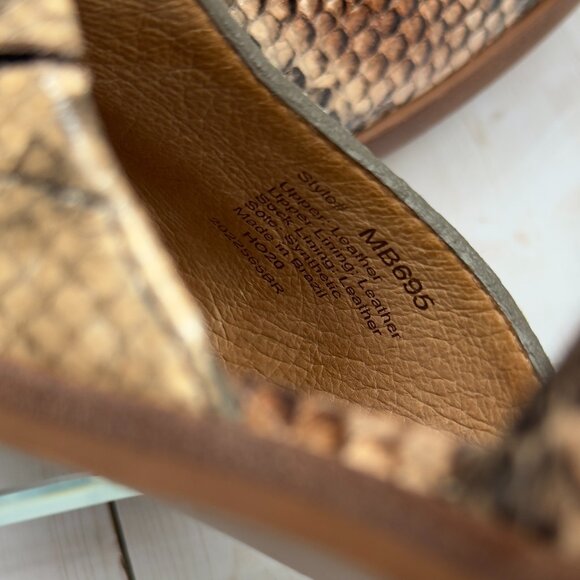 Madewell Marisa Embossed Snakeskin Leather d’Orsay Flats - Neutral - Size 9 - Picture 9 of 13